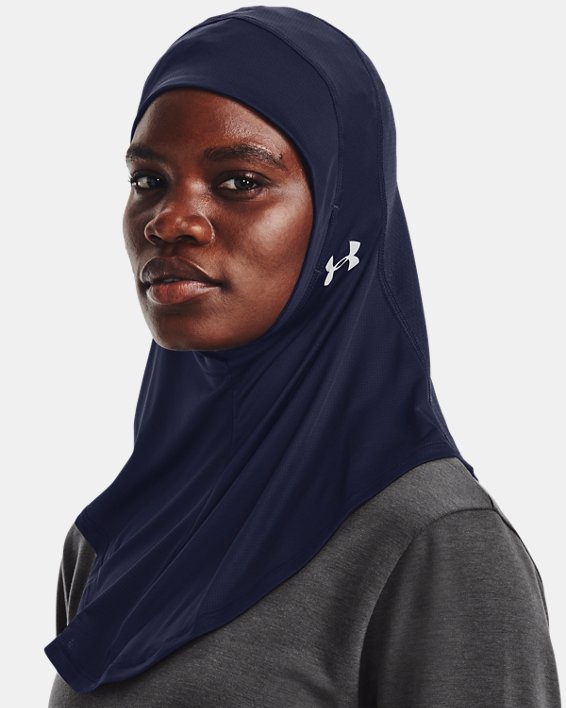 Hijab de sport UA pour femme, Navy, pdpMainDesktop image number 2